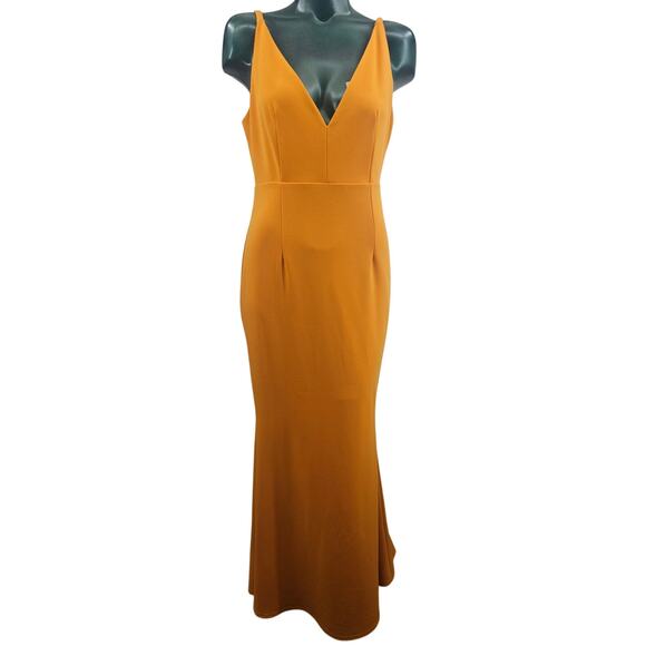 Lulus Melora Sleeveless Mermaid Maxi Dress in Orange at Nordstrom Women's M 3630 - Picture 2 of 10